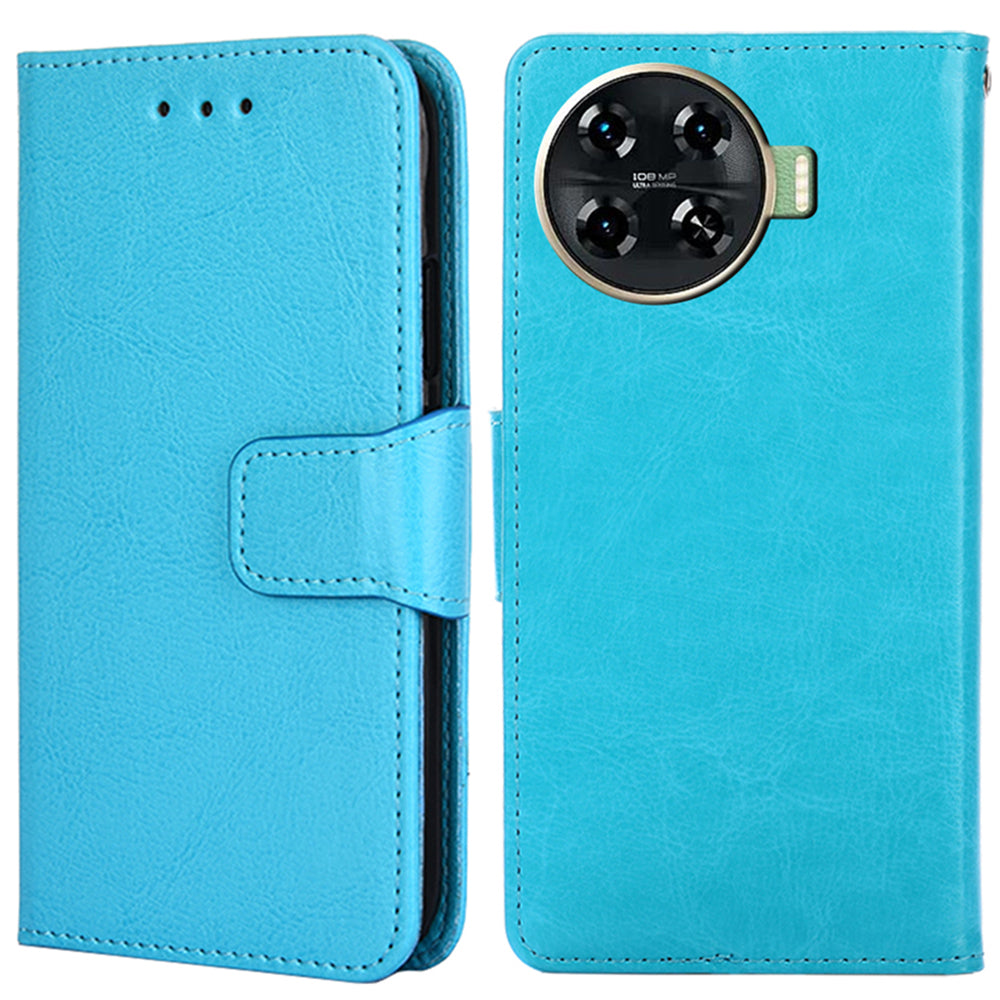 For Transsion Tecno Spark 20 Pro+ Leather Phone Case Mobile Accessories Wholesale Suppliers - Baby Blue