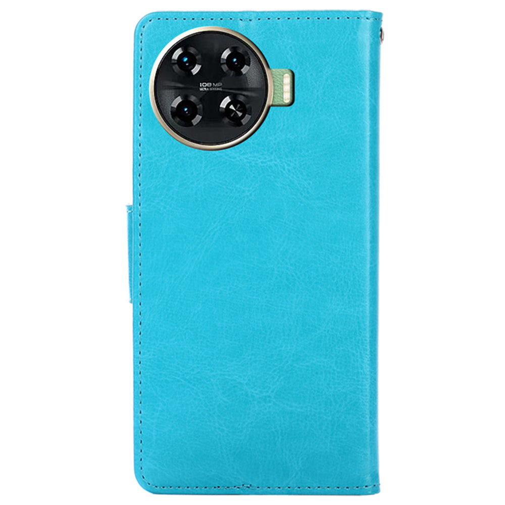 For Transsion Tecno Spark 20 Pro+ Leather Phone Case Mobile Accessories Wholesale Suppliers - Baby Blue
