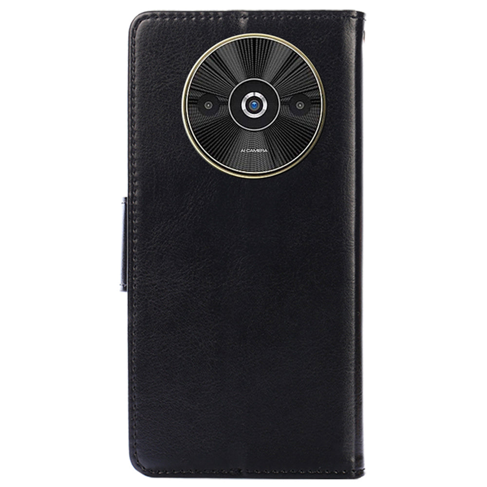 For Xiaomi Redmi A3 / Poco C61 4G Leather Wallet Case Mobile Phone Cover Wholesale - Black