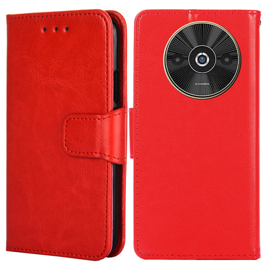 For Xiaomi Redmi A3 / Poco C61 4G Leather Wallet Case Mobile Phone Cover Wholesale - Red