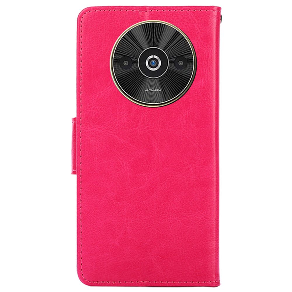 For Xiaomi Redmi A3 / Poco C61 4G Leather Wallet Case Mobile Phone Cover Wholesale - Rose