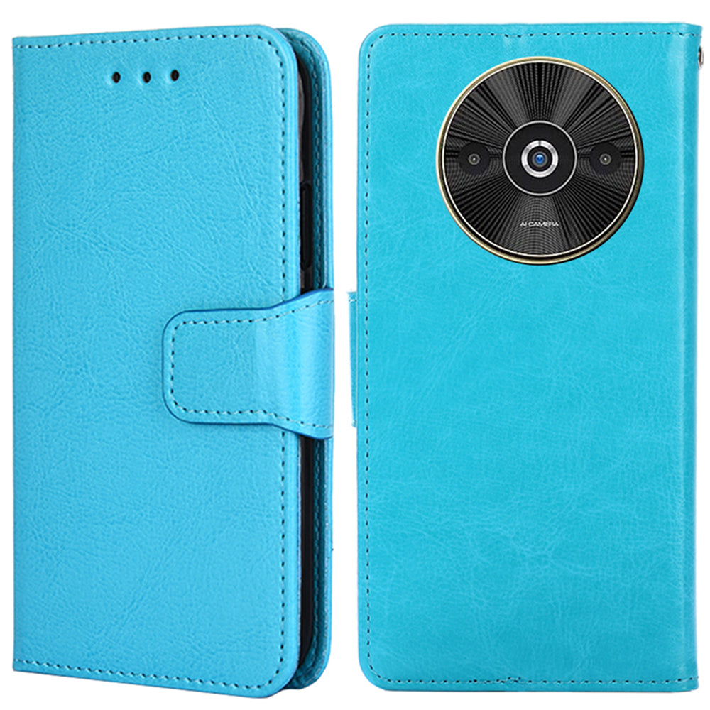 For Xiaomi Redmi A3 / Poco C61 4G Leather Wallet Case Mobile Phone Cover Wholesale - Baby Blue