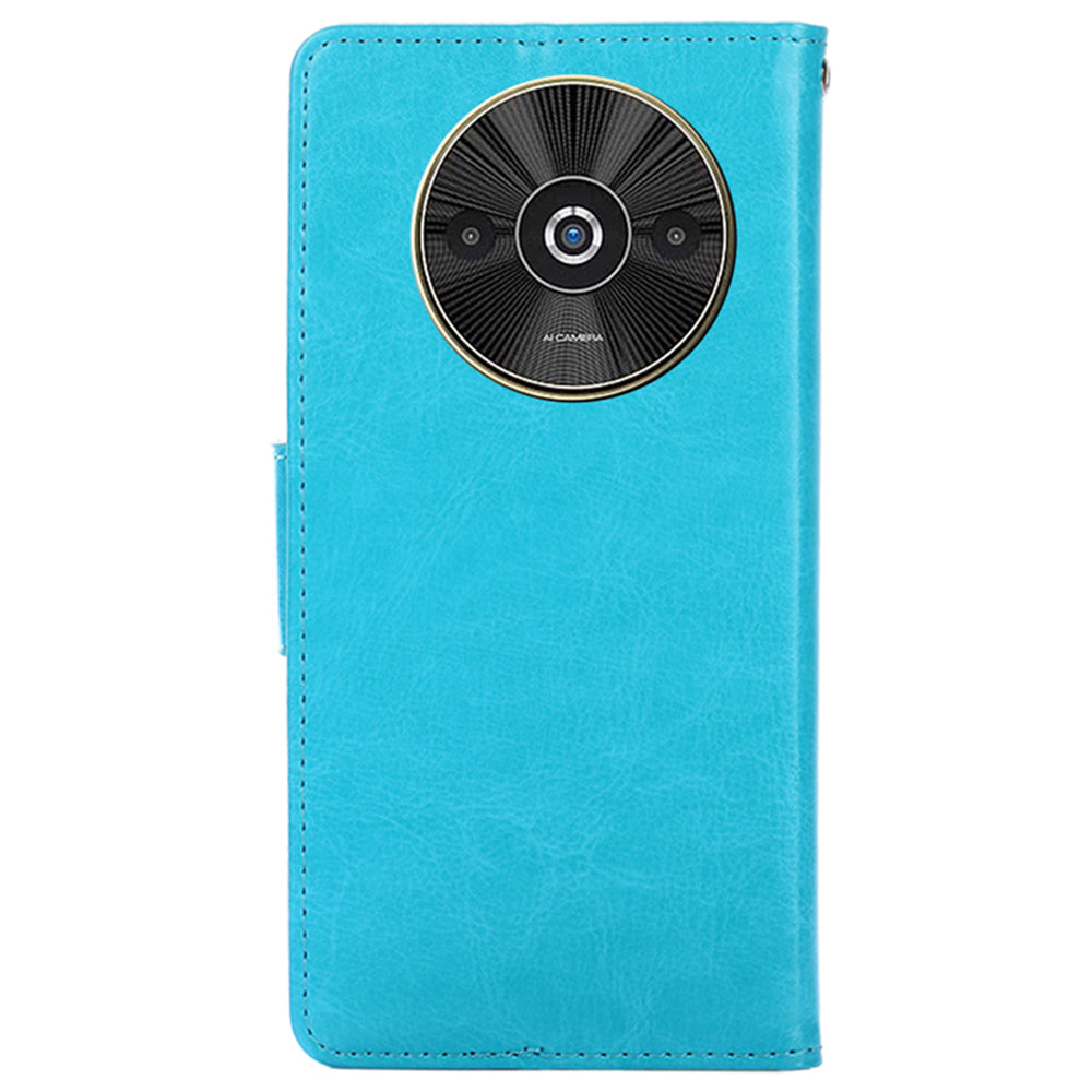 For Xiaomi Redmi A3 / Poco C61 4G Leather Wallet Case Mobile Phone Cover Wholesale - Baby Blue