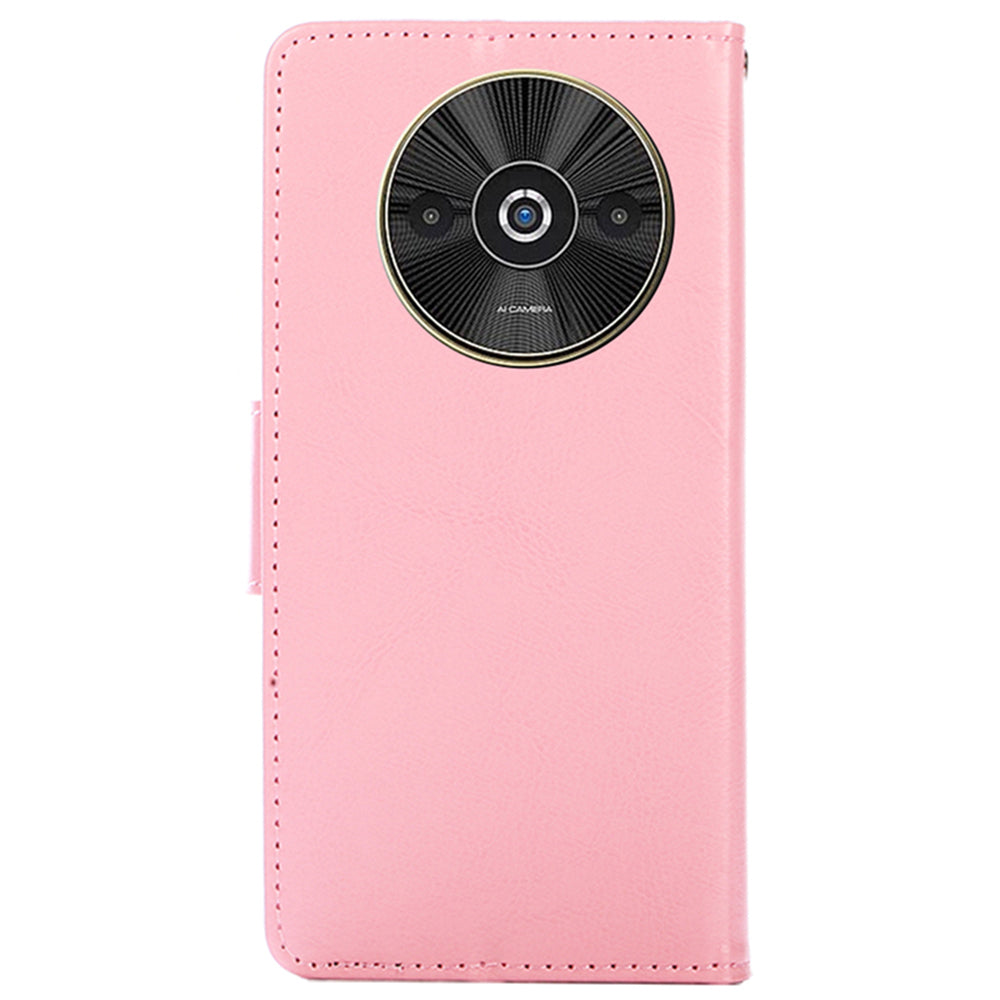 For Xiaomi Redmi A3 / Poco C61 4G Leather Wallet Case Mobile Phone Cover Wholesale - Pink