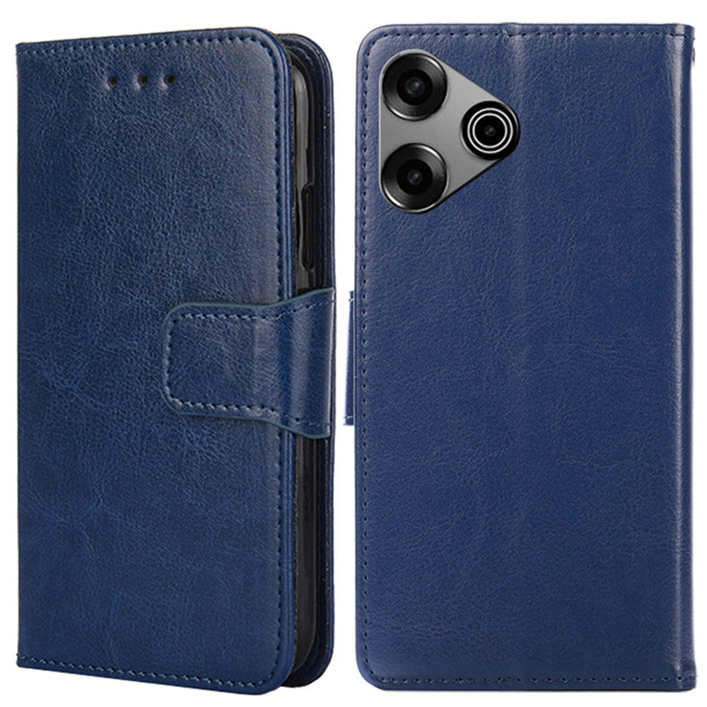 For Transsion Tecno Pova 6 Pro 5G Leather Case Wallet Phone Cover Wholesale - Sapphire