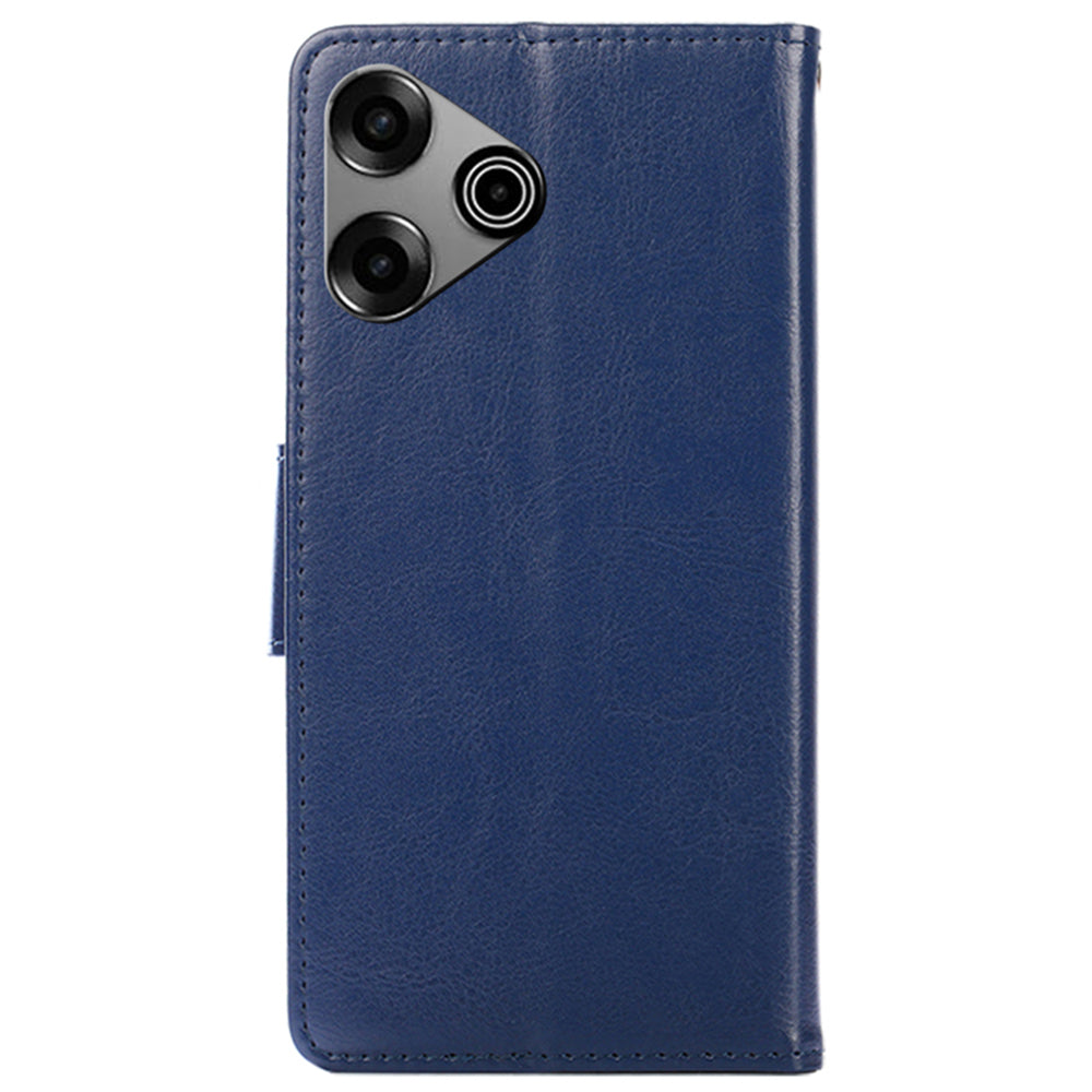 For Transsion Tecno Pova 6 Pro 5G Leather Case Wallet Phone Cover Wholesale - Sapphire