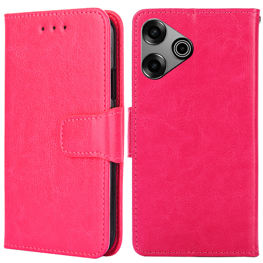 For Transsion Tecno Pova 6 Pro 5G Leather Case Wallet Phone Cover Wholesale - Rose