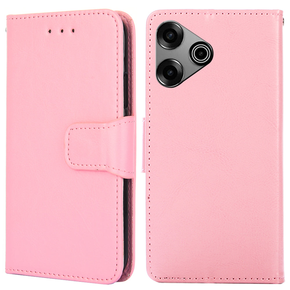 For Transsion Tecno Pova 6 Pro 5G Leather Case Wallet Phone Cover Wholesale - Pink