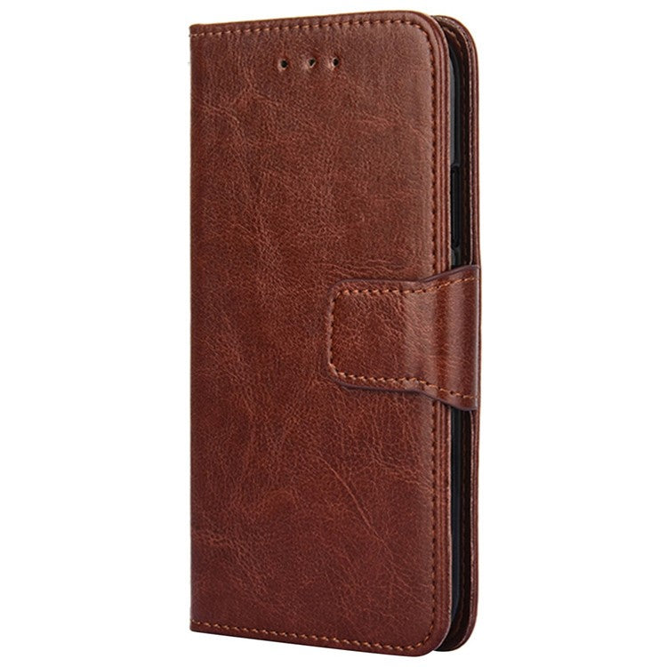 For Realme 12 Leather Wallet Case Phone Cover Phone Accessories Distributors - Brown