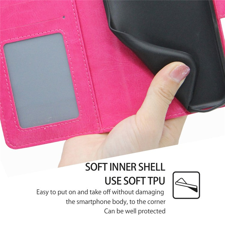 For Realme 12 Leather Wallet Case Phone Cover Phone Accessories Distributors - Rose
