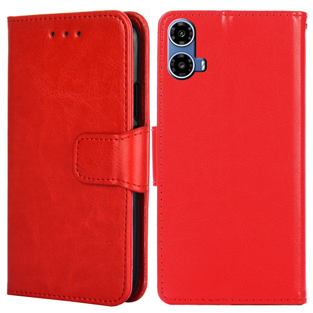 For Motorola Moto G34 5G Case Leather Phone Cover Mobile Accessories Wholesale Suppliers - Red