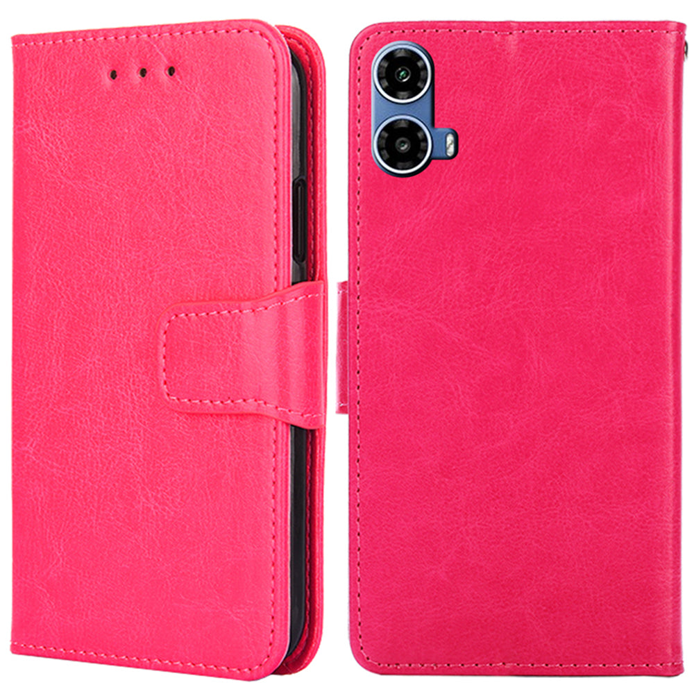 For Motorola Moto G34 5G Case Leather Phone Cover Mobile Accessories Wholesale Suppliers - Rose
