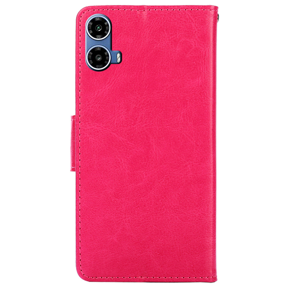 For Motorola Moto G34 5G Case Leather Phone Cover Mobile Accessories Wholesale Suppliers - Rose