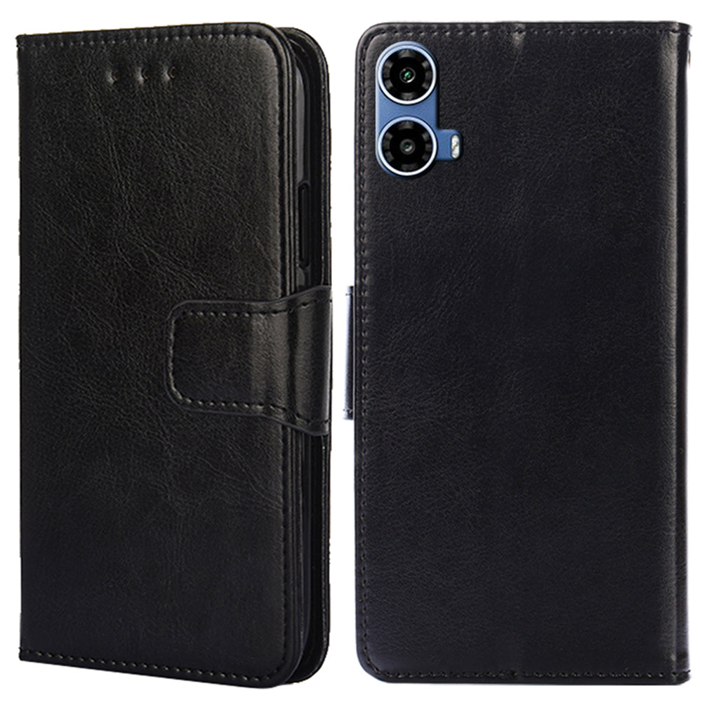 For Motorola Moto G34 5G Case Leather Phone Cover Mobile Accessories Wholesale Suppliers - Black