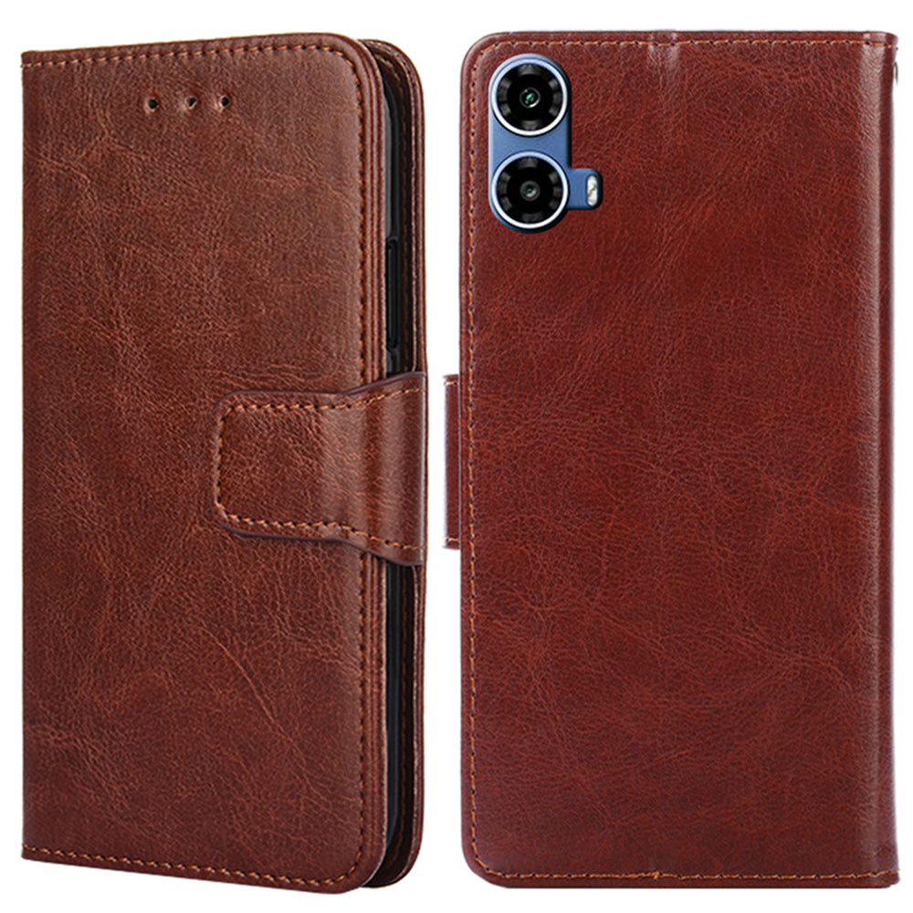 For Motorola Moto G34 5G Case Leather Phone Cover Mobile Accessories Wholesale Suppliers - Brown