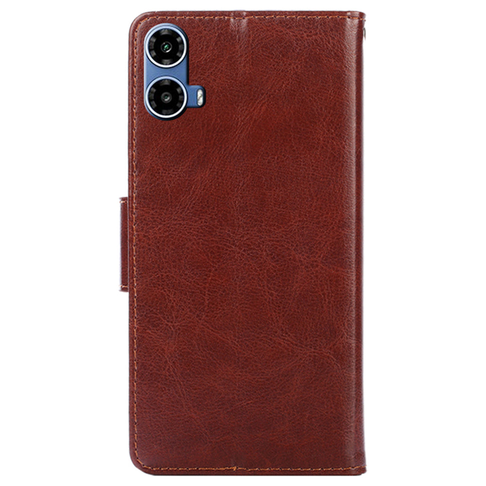For Motorola Moto G34 5G Case Leather Phone Cover Mobile Accessories Wholesale Suppliers - Brown