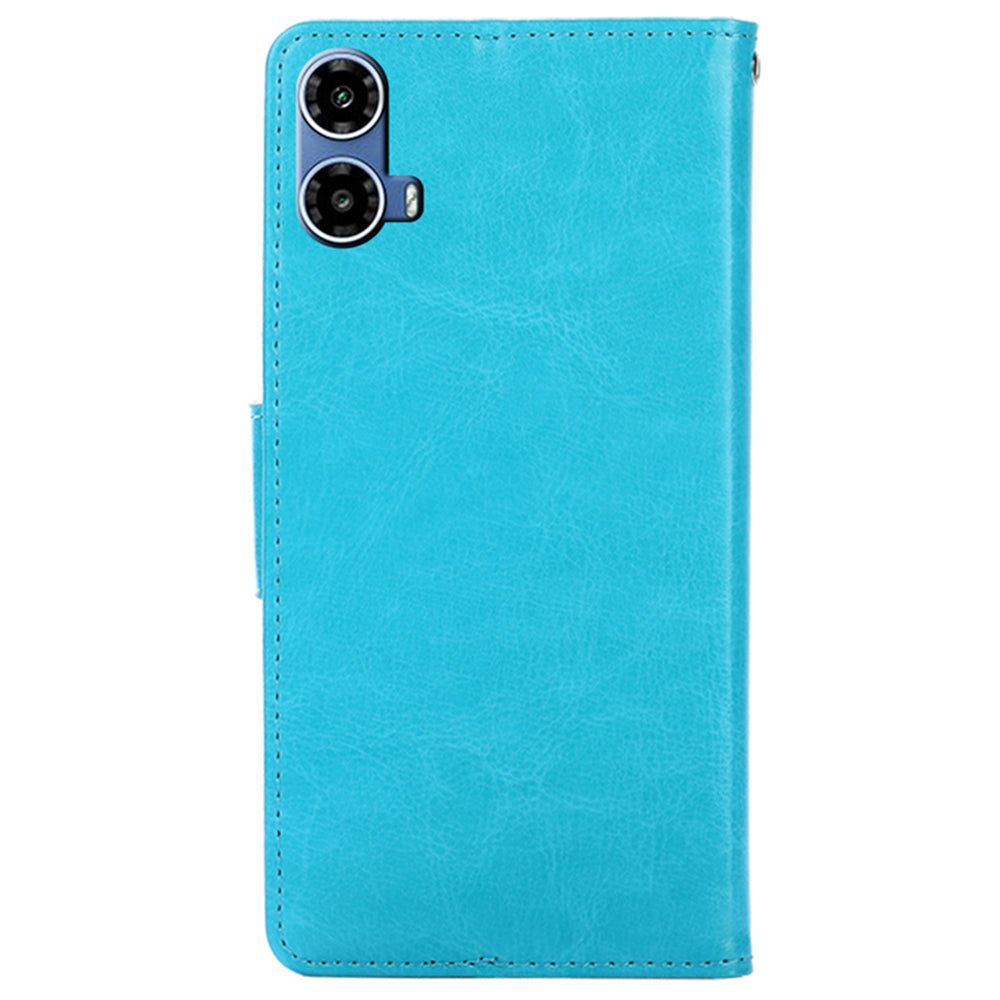 For Motorola Moto G34 5G Case Leather Phone Cover Mobile Accessories Wholesale Suppliers - Baby Blue