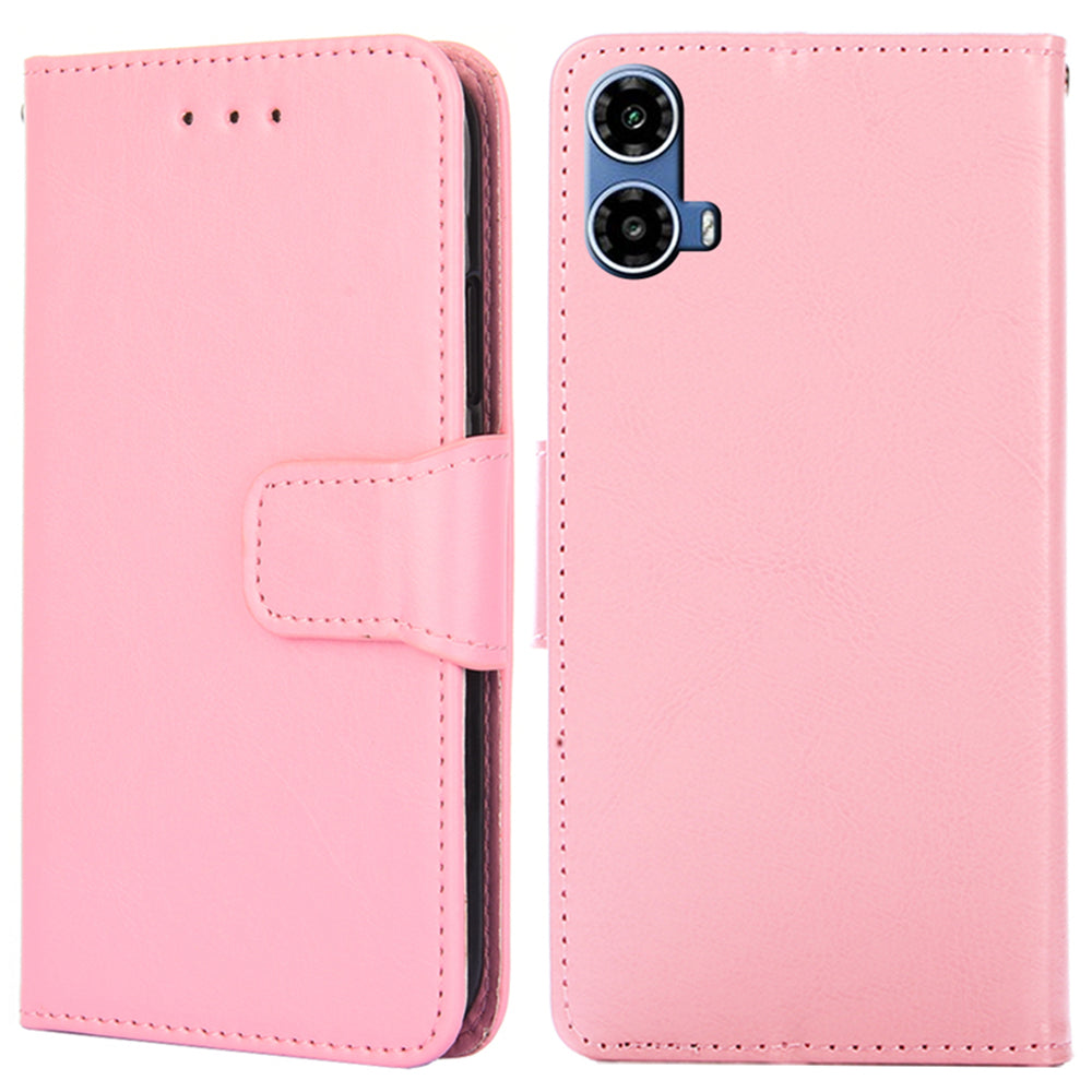For Motorola Moto G34 5G Case Leather Phone Cover Mobile Accessories Wholesale Suppliers - Pink