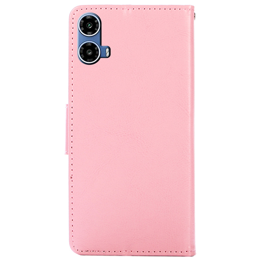 For Motorola Moto G34 5G Case Leather Phone Cover Mobile Accessories Wholesale Suppliers - Pink
