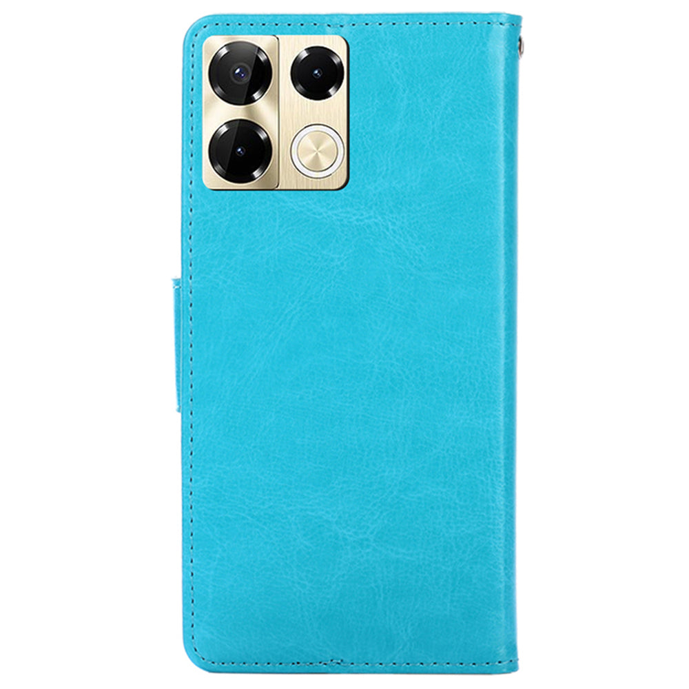 For Transsion Infinix Note 40 Pro 5G Case Wallet PU Leather Mobile Phone Cover Wholesale - Baby Blue