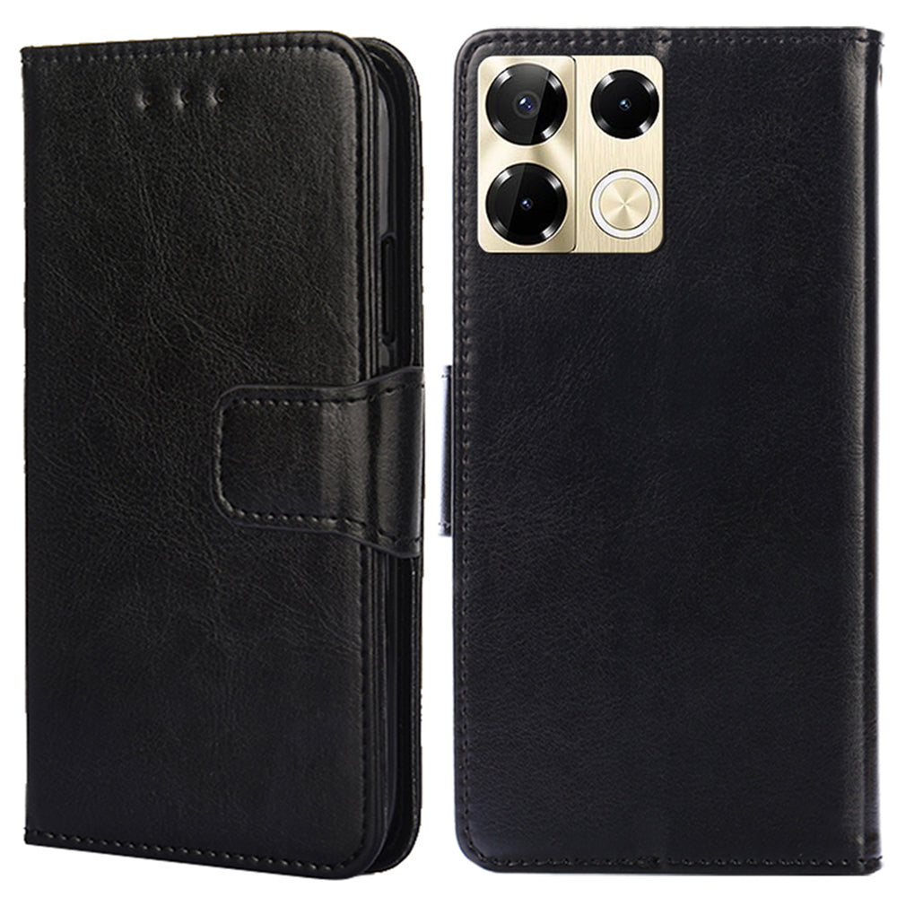 For Transsion Infinix Note 40 Pro 5G Case Wallet PU Leather Mobile Phone Cover Wholesale - Black