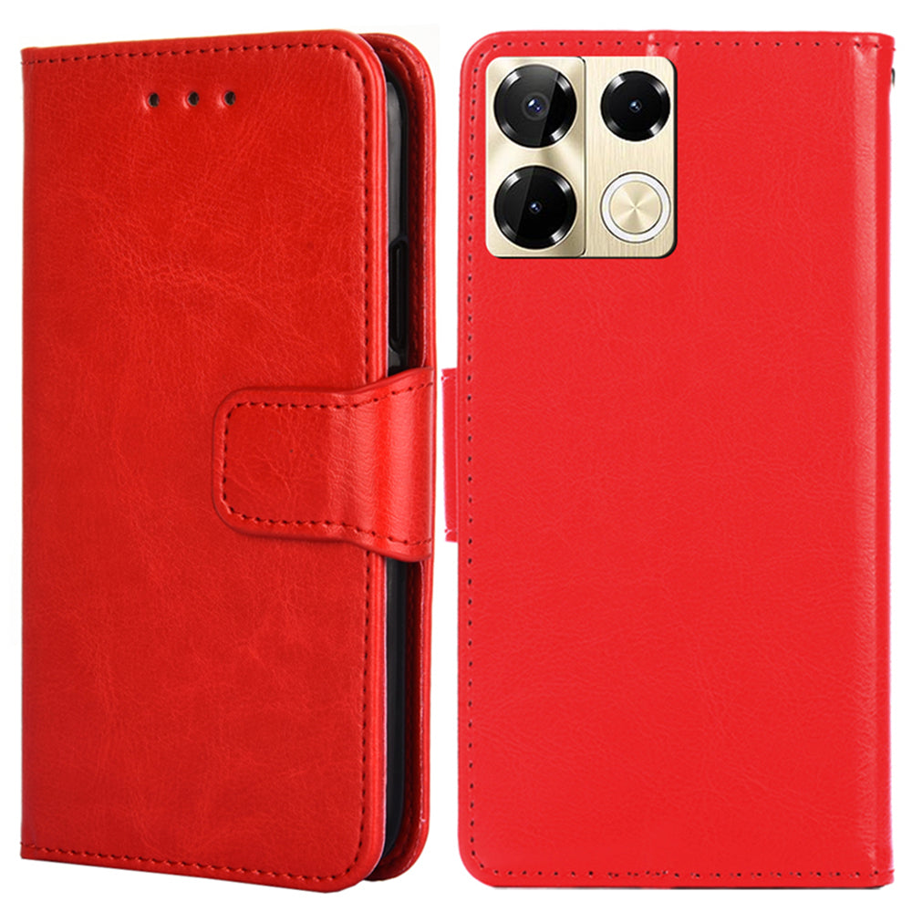 For Transsion Infinix Note 40 Pro 5G Case Wallet PU Leather Mobile Phone Cover Wholesale - Red
