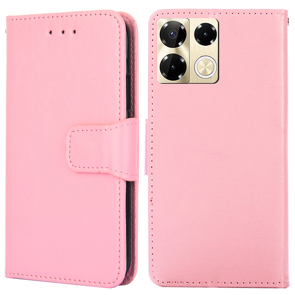 For Transsion Infinix Note 40 Pro 5G Case Wallet PU Leather Mobile Phone Cover Wholesale - Pink