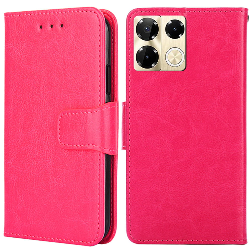 For Transsion Infinix Note 40 Pro 5G Case Wallet PU Leather Mobile Phone Cover Wholesale - Rose