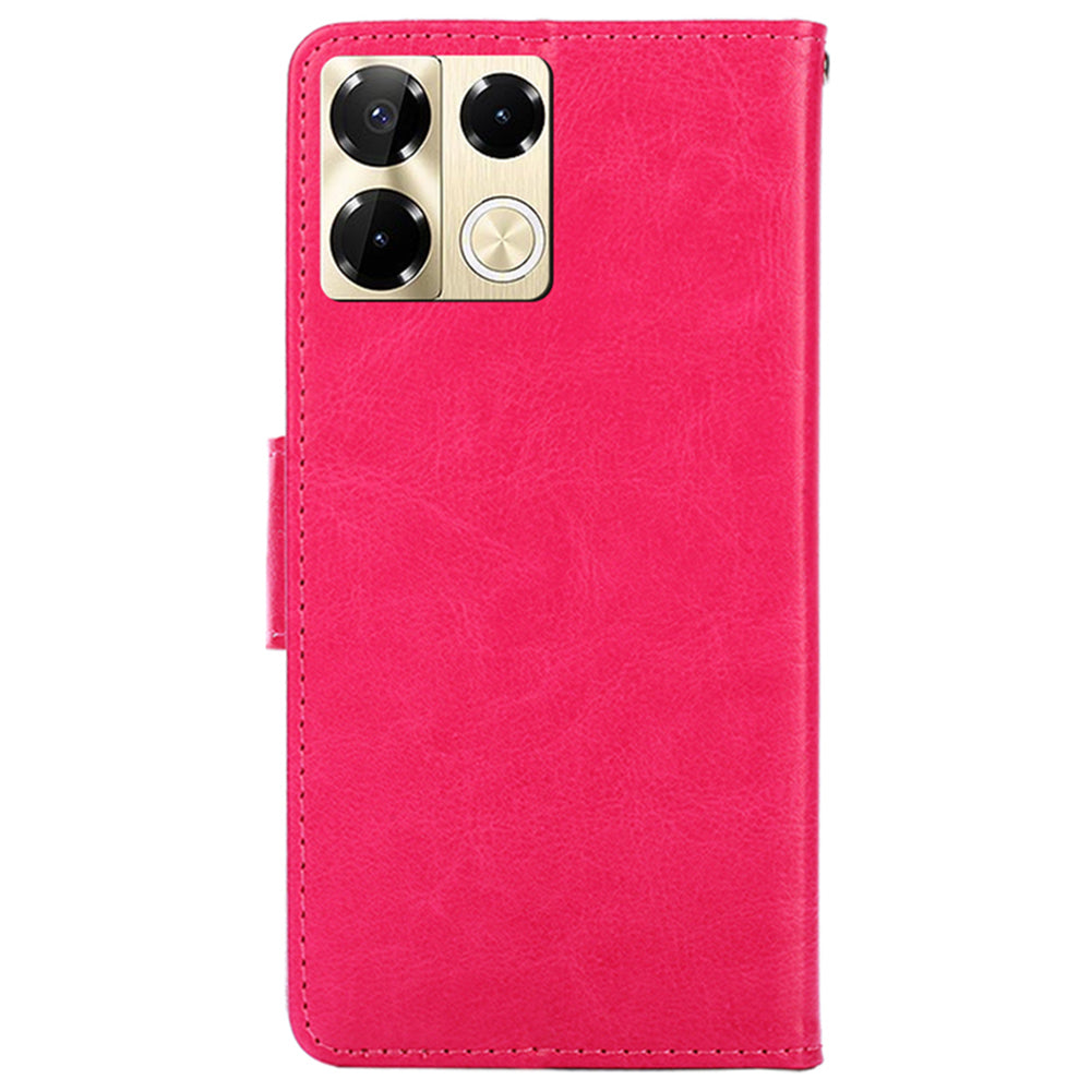 For Transsion Infinix Note 40 Pro 5G Case Wallet PU Leather Mobile Phone Cover Wholesale - Rose