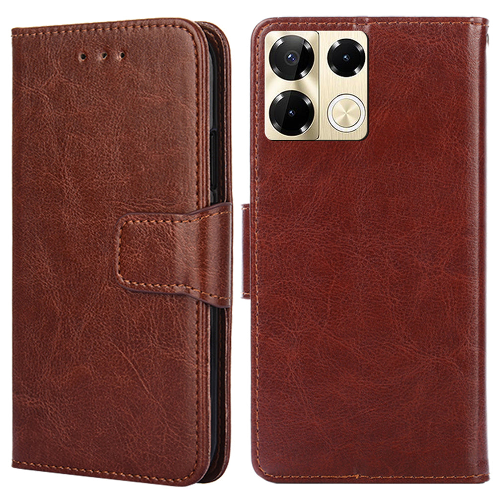 For Transsion Infinix Note 40 Pro 5G Case Wallet PU Leather Mobile Phone Cover Wholesale - Brown