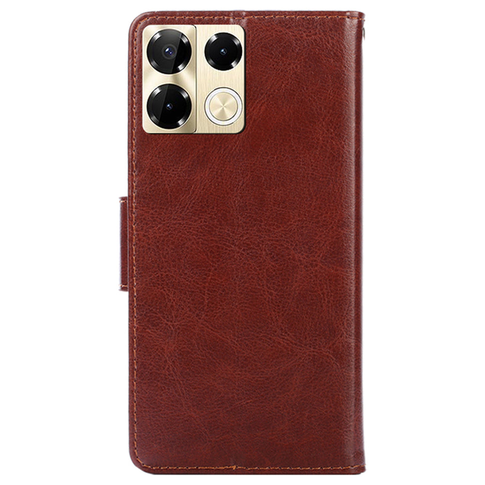 For Transsion Infinix Note 40 Pro 5G Case Wallet PU Leather Mobile Phone Cover Wholesale - Brown