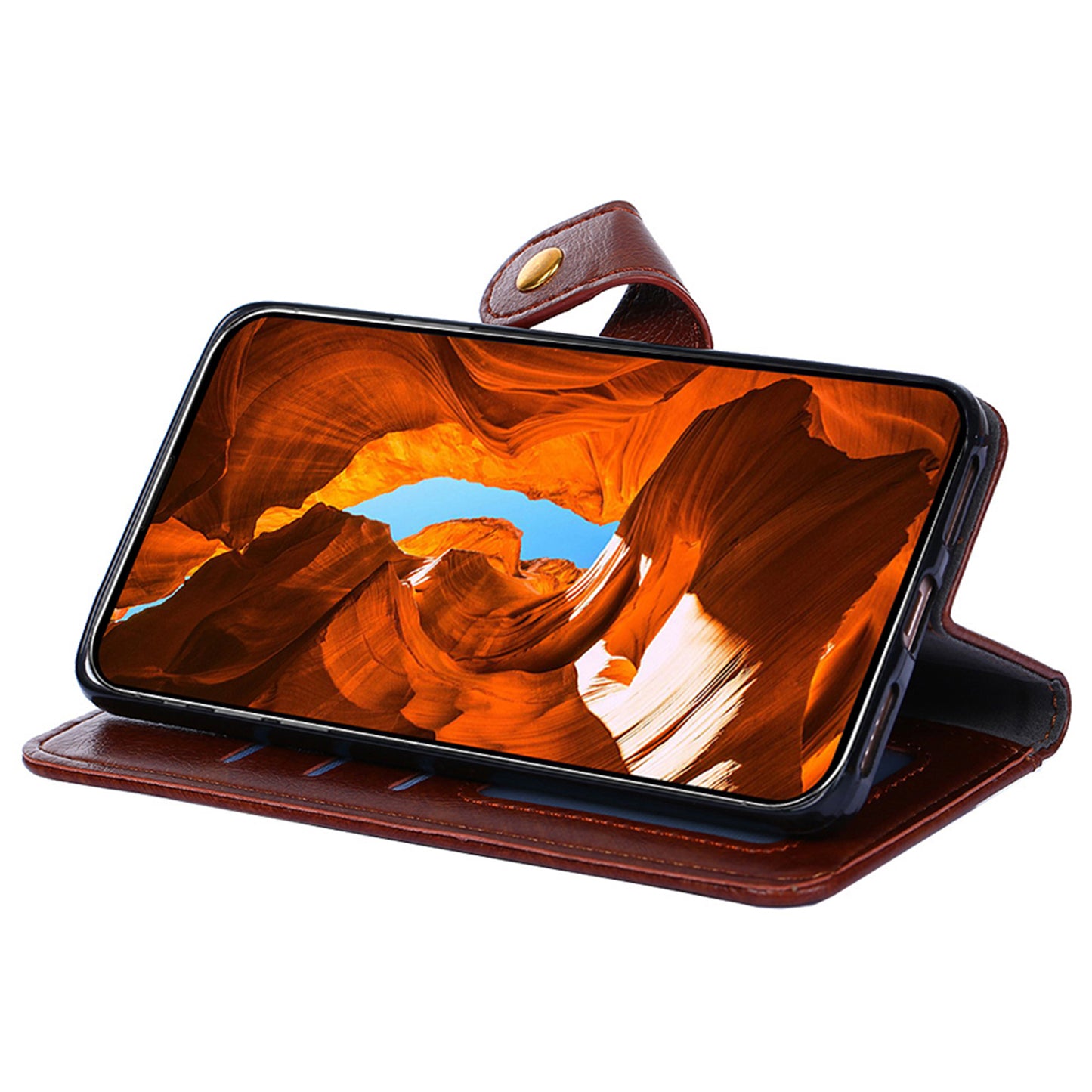 For Transsion Infinix Note 40 Pro 5G Case PU Leather Phone Zipper Purse Cover with Wrist Straps - Brown