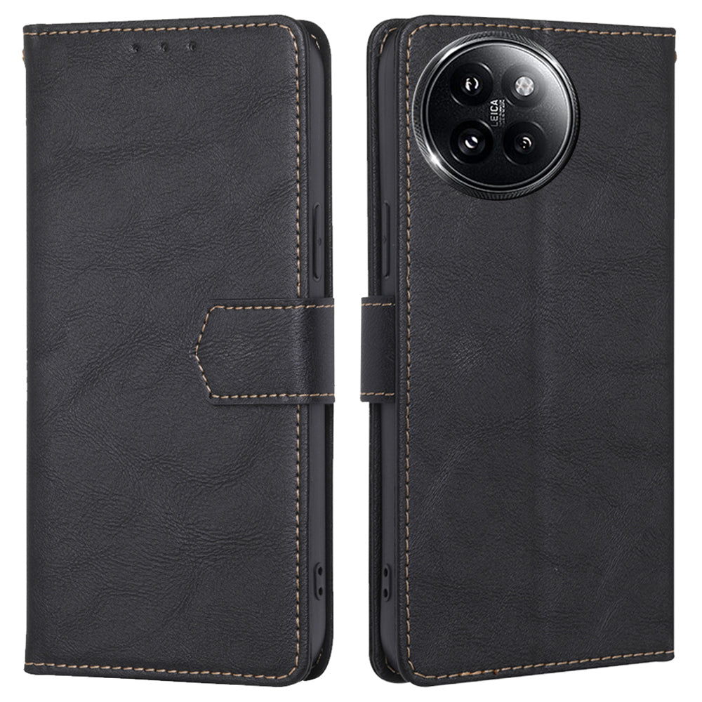 For Xiaomi Civi 4 Pro 5G Case with RFID Blocking Magnetic Buckle PU Leather Phone Cover - Black