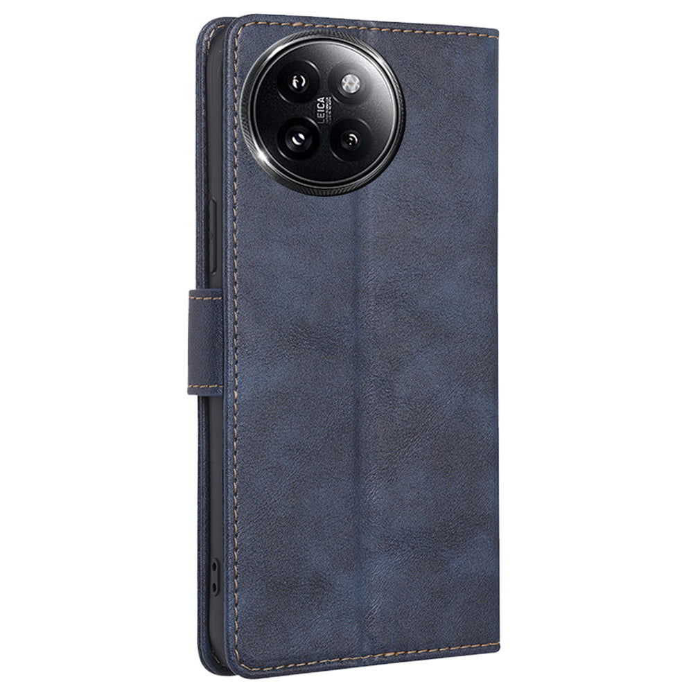 For Xiaomi Civi 4 Pro 5G Case with RFID Blocking Magnetic Buckle PU Leather Phone Cover - Blue