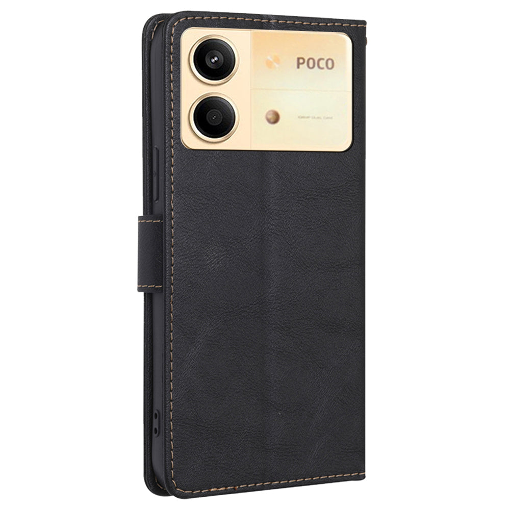 For Xiaomi Redmi Note 13R Pro 5G Case RFID Blocking PU Leather Wallet Phone Cover Wholesale - Black