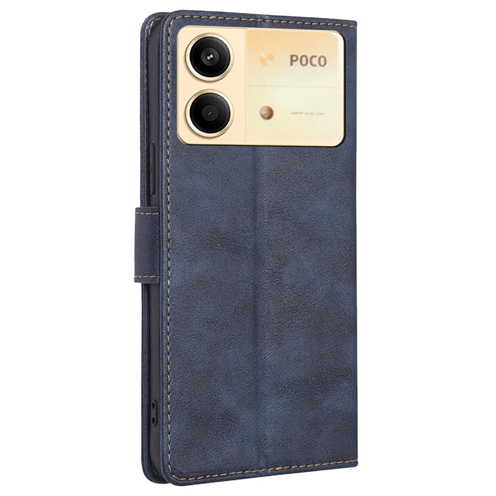 For Xiaomi Redmi Note 13R Pro 5G Case RFID Blocking PU Leather Wallet Phone Cover Wholesale - Blue