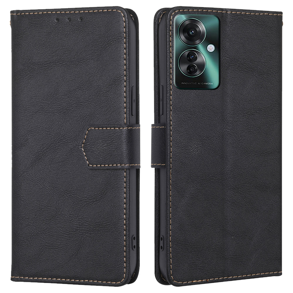 For Oppo Reno11 F 5G / F25 Pro 5G Wallet Case RFID Blocking Leather Cover Cell Phone Accessories Wholesale - Black