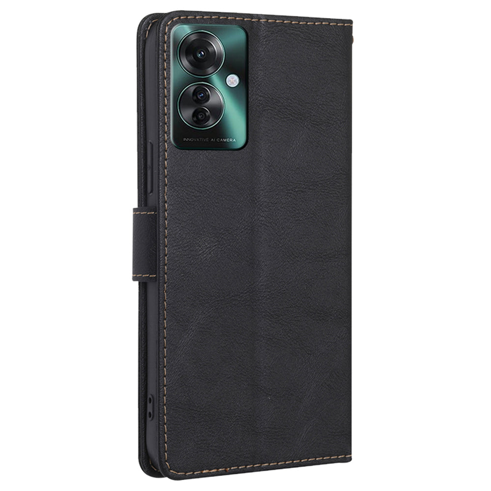 For Oppo Reno11 F 5G / F25 Pro 5G Wallet Case RFID Blocking Leather Cover Cell Phone Accessories Wholesale - Black