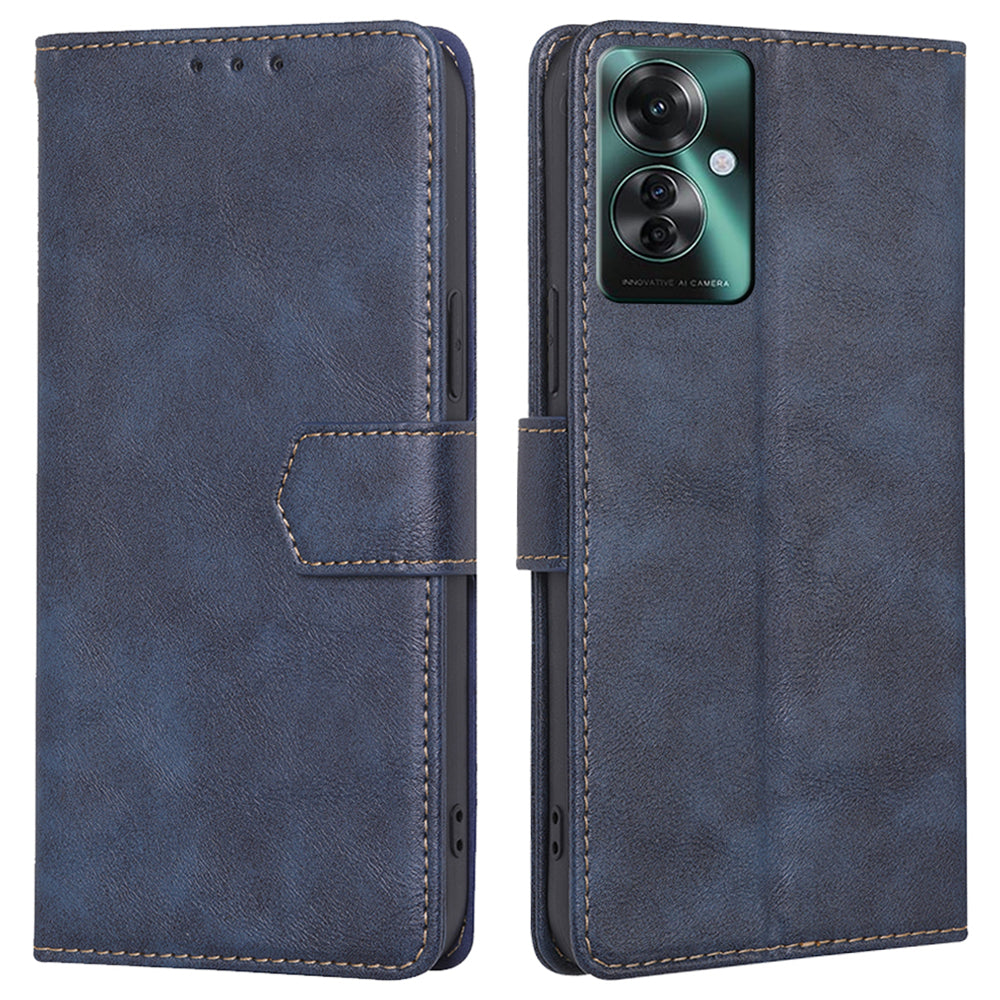 For Oppo Reno11 F 5G / F25 Pro 5G Wallet Case RFID Blocking Leather Cover Cell Phone Accessories Wholesale - Blue