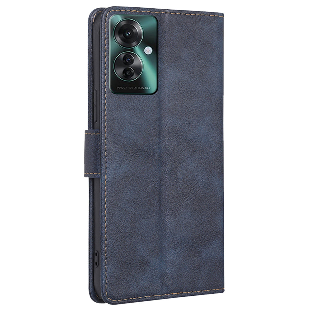 For Oppo Reno11 F 5G / F25 Pro 5G Wallet Case RFID Blocking Leather Cover Cell Phone Accessories Wholesale - Blue