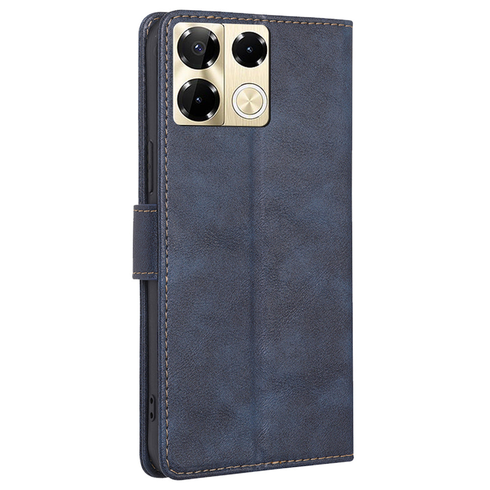 For Transsion Infinix Note 40 Pro 4G Wallet Case RFID Blocking Leather Cover Wholesale Cell Phone Accessories - Blue
