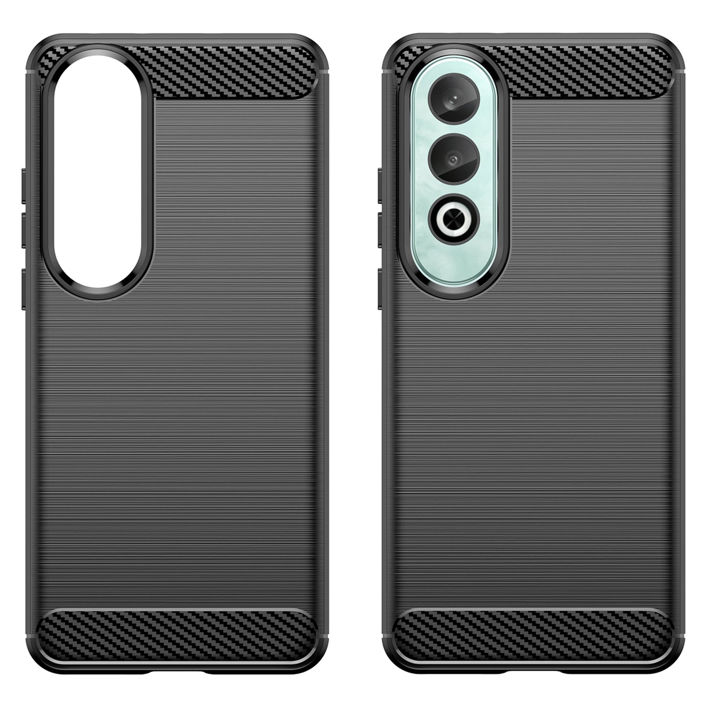 For OnePlus Nord CE4 5G Case Carbon Fiber Texture TPU Phone Cover Wholesale - Black