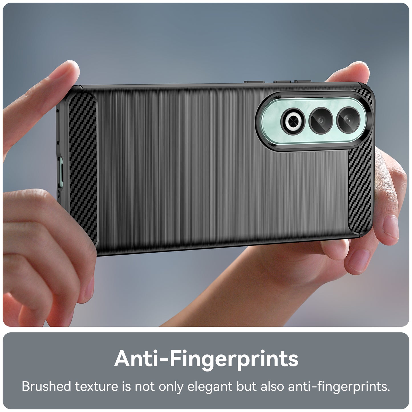 For OnePlus Nord CE4 5G Case Carbon Fiber Texture TPU Phone Cover Wholesale - Black