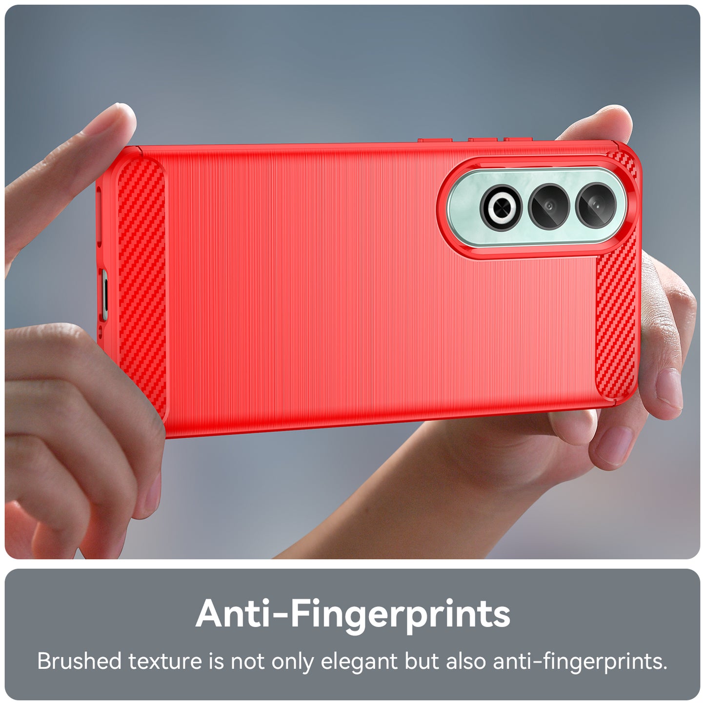 For OnePlus Nord CE4 5G Case Carbon Fiber Texture TPU Phone Cover Wholesale - Red