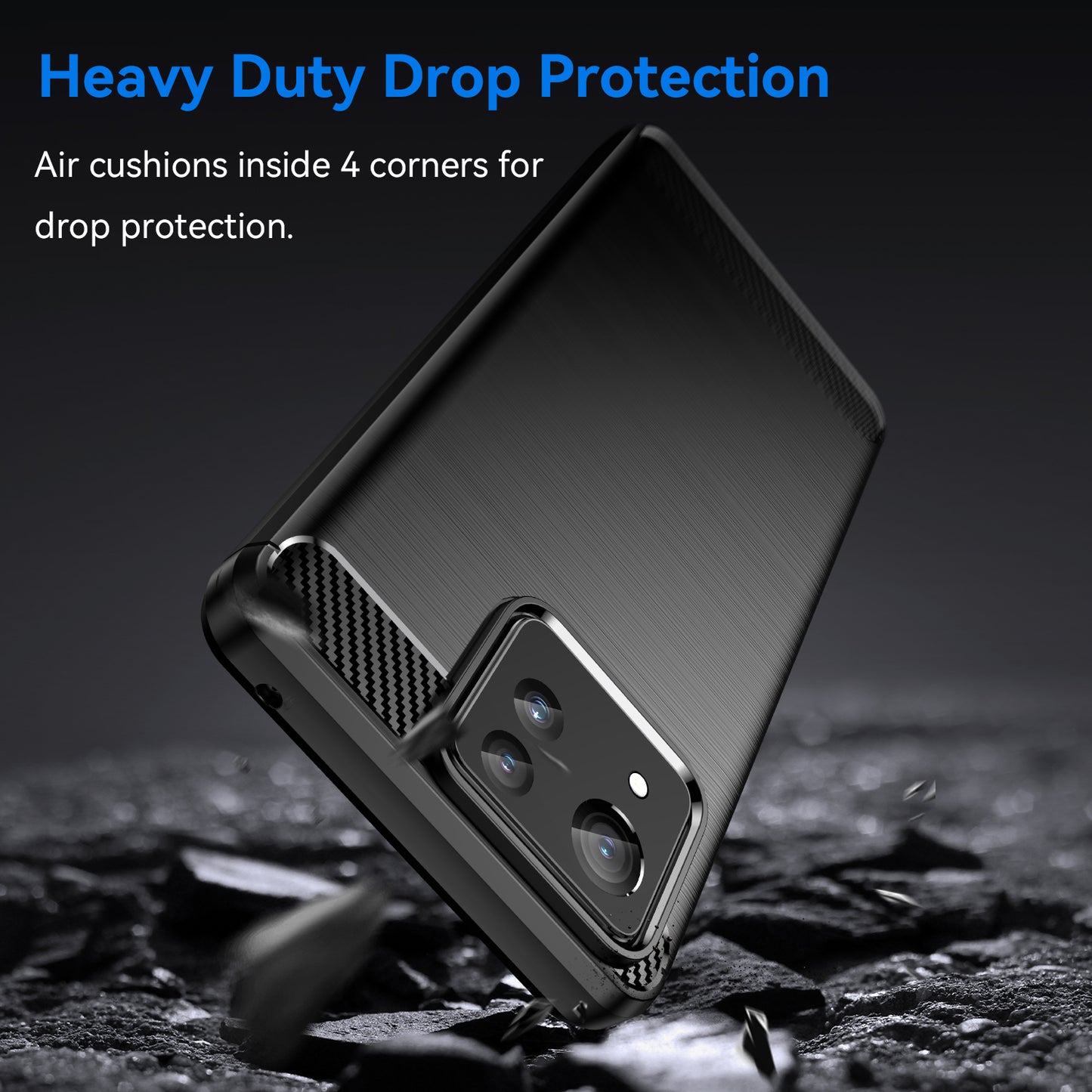 For Asus Zenfone 11 Ultra 5G TPU Case Carbon Fiber Texture Soft Phone Cover - Black