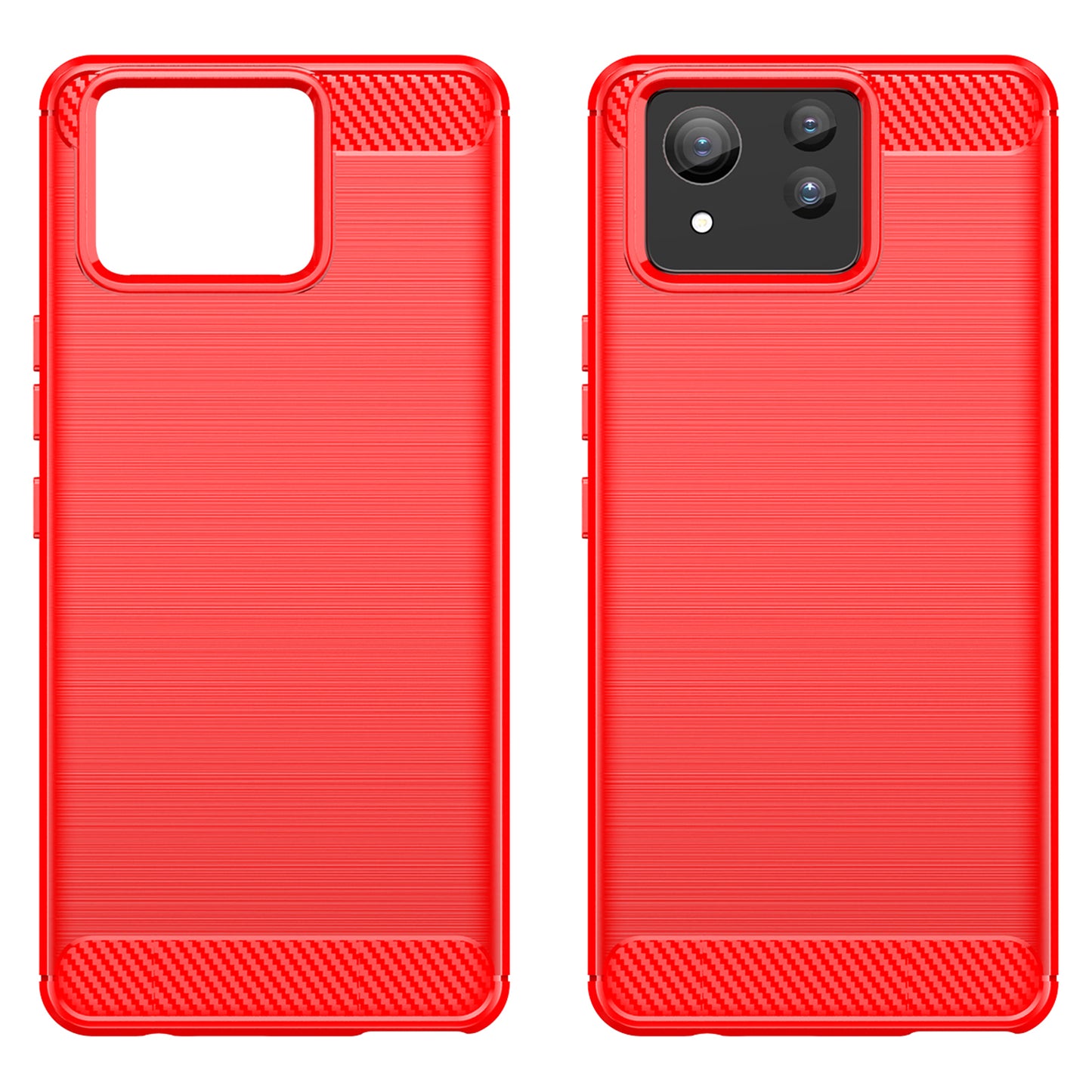 For Asus Zenfone 11 Ultra 5G TPU Case Carbon Fiber Texture Soft Phone Cover - Red