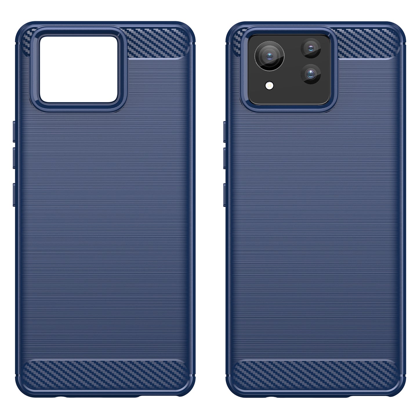 For Asus Zenfone 11 Ultra 5G TPU Case Carbon Fiber Texture Soft Phone Cover - Blue