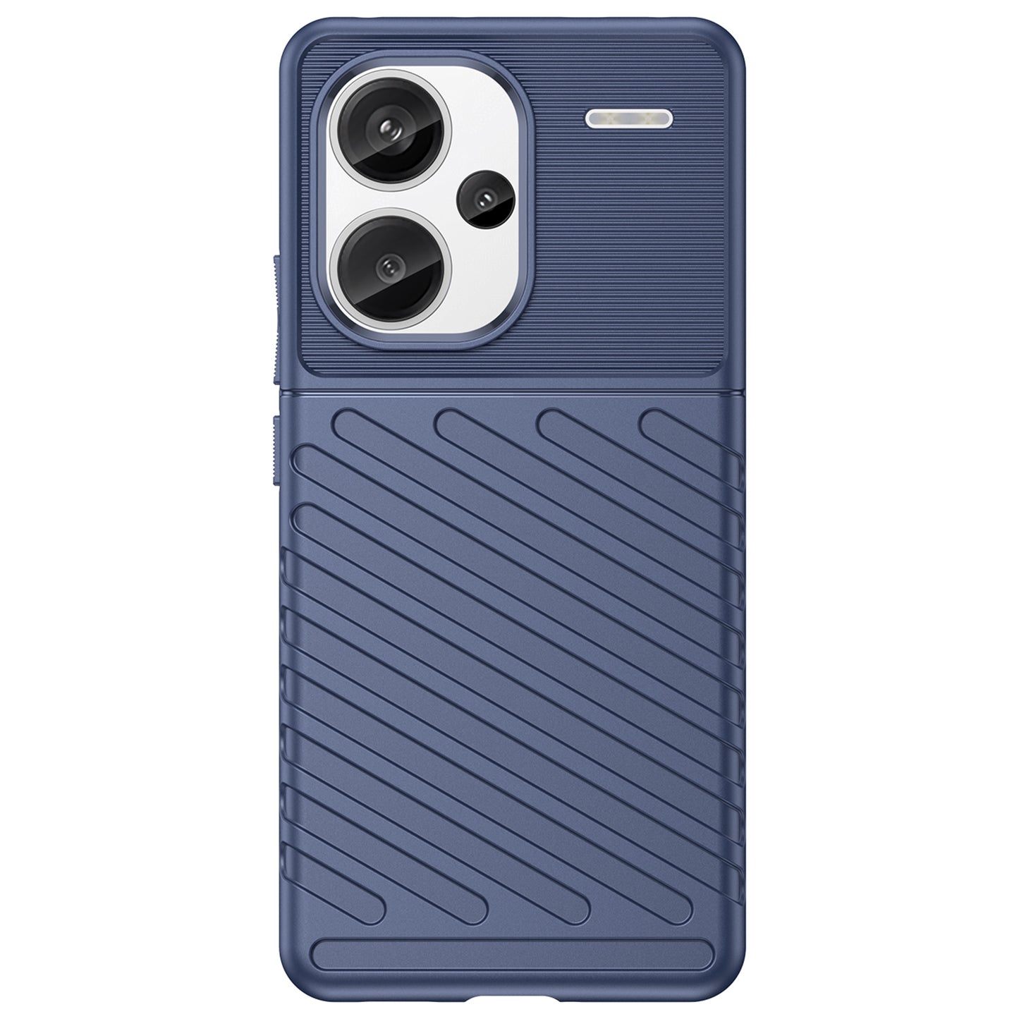 Thunder Series For Xiaomi Redmi Note 13 Pro+ 5G TPU Phone Case Twill Texture Back Cover - Blue