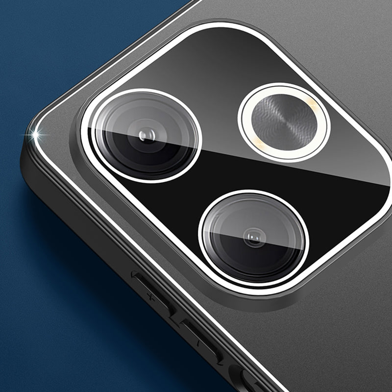 Matte Case for Xiaomi Redmi Turbo 3 5G , Bump Proof Metal+PC+TPU Phone Cover - Black+Blue