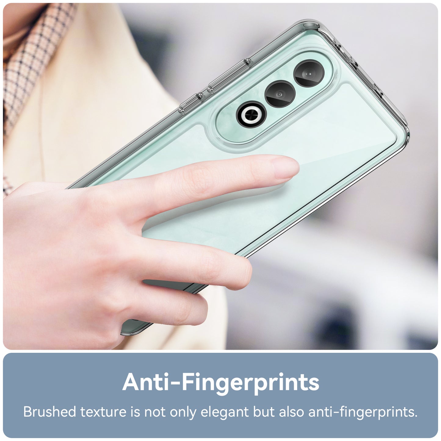 For OnePlus Nord CE4 5G Case Drop-Proof TPU Frame Clear Acrylic Protective Phone Shell - Transparent